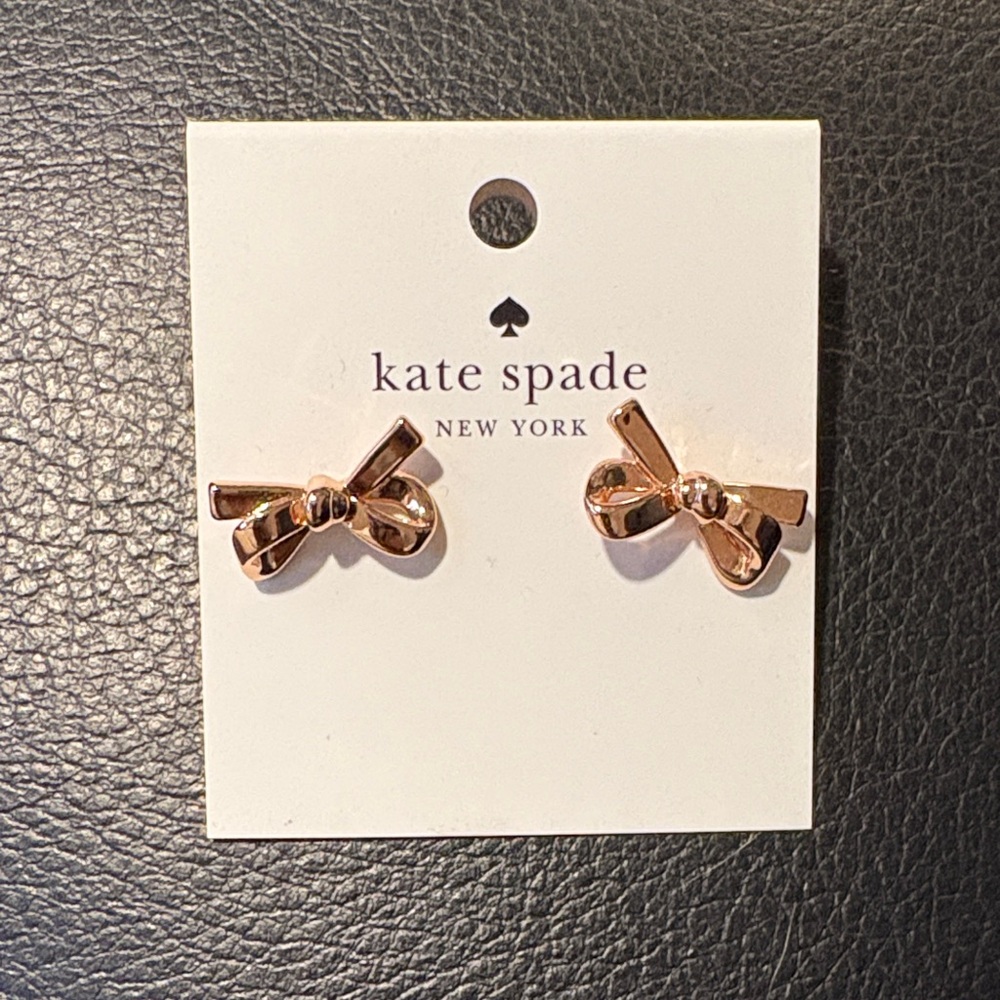 kate spade Rose Gold Bow Stud Earrings